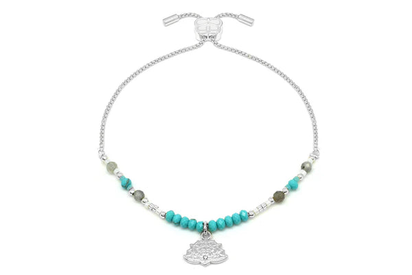 Boho Betty Lutea Turquoise Silver Bracelet