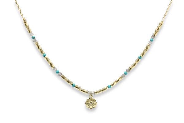 Boho Betty Janus Turquoise Necklace