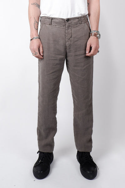 Hannes Roether Washed Silk/linen Trouser Grey