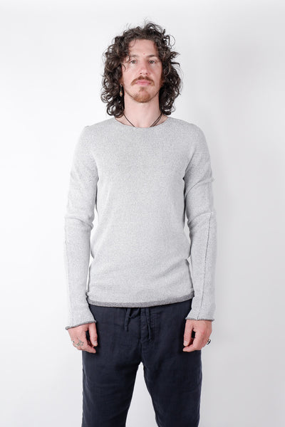 Hannes Roether L/s Cashmere/cotton Mix T-shirt Light Grey