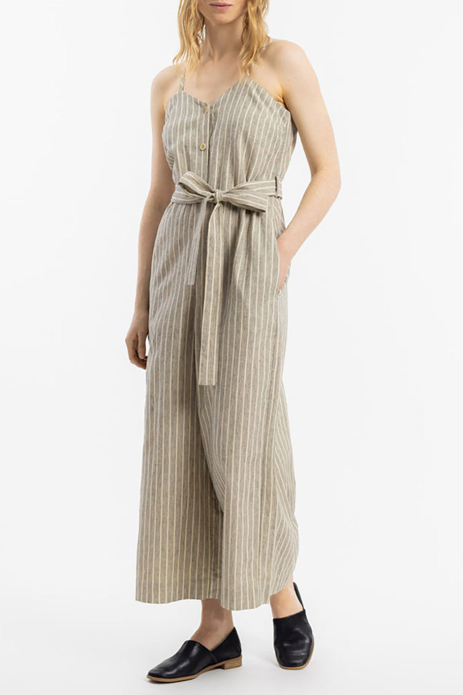 Rotholz Heavy Pinstripe Relaxed Jumpsuit