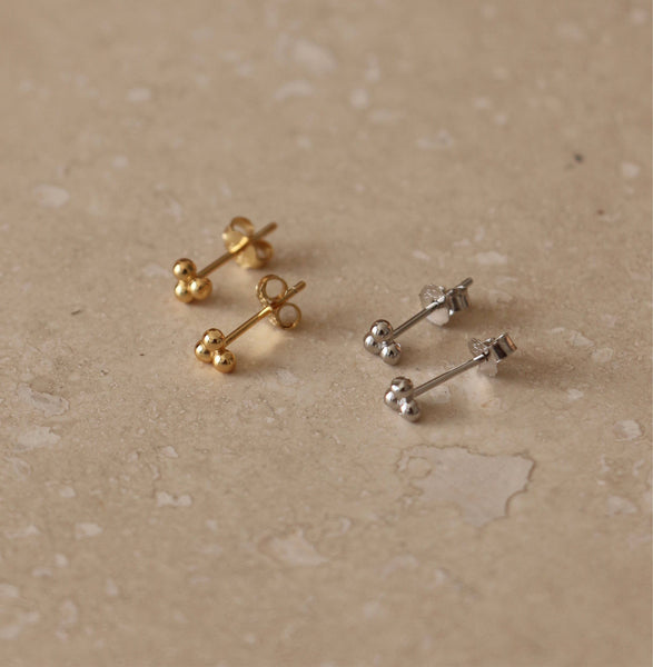 Little Nell Sterling Silver Or Gold Vermeil Trio Micro Studs
