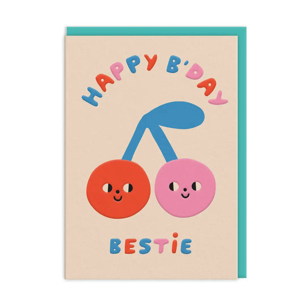 Ohh Deer Cherries Happy Birthday Card