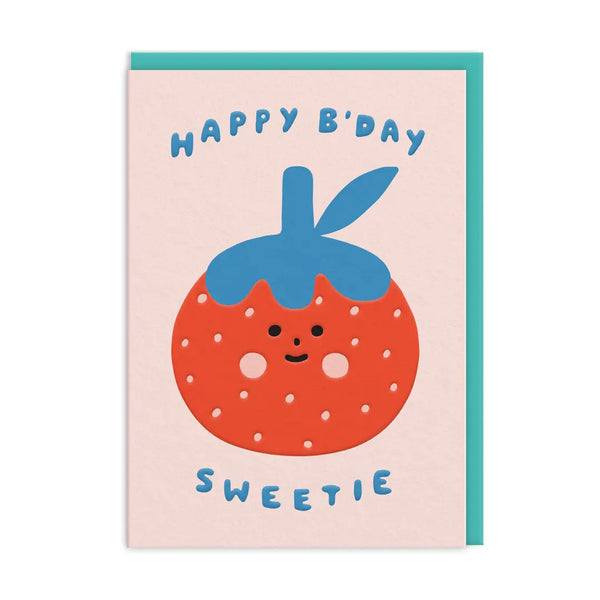 Ohh Deer Sweetie Strawberry Birthday Card