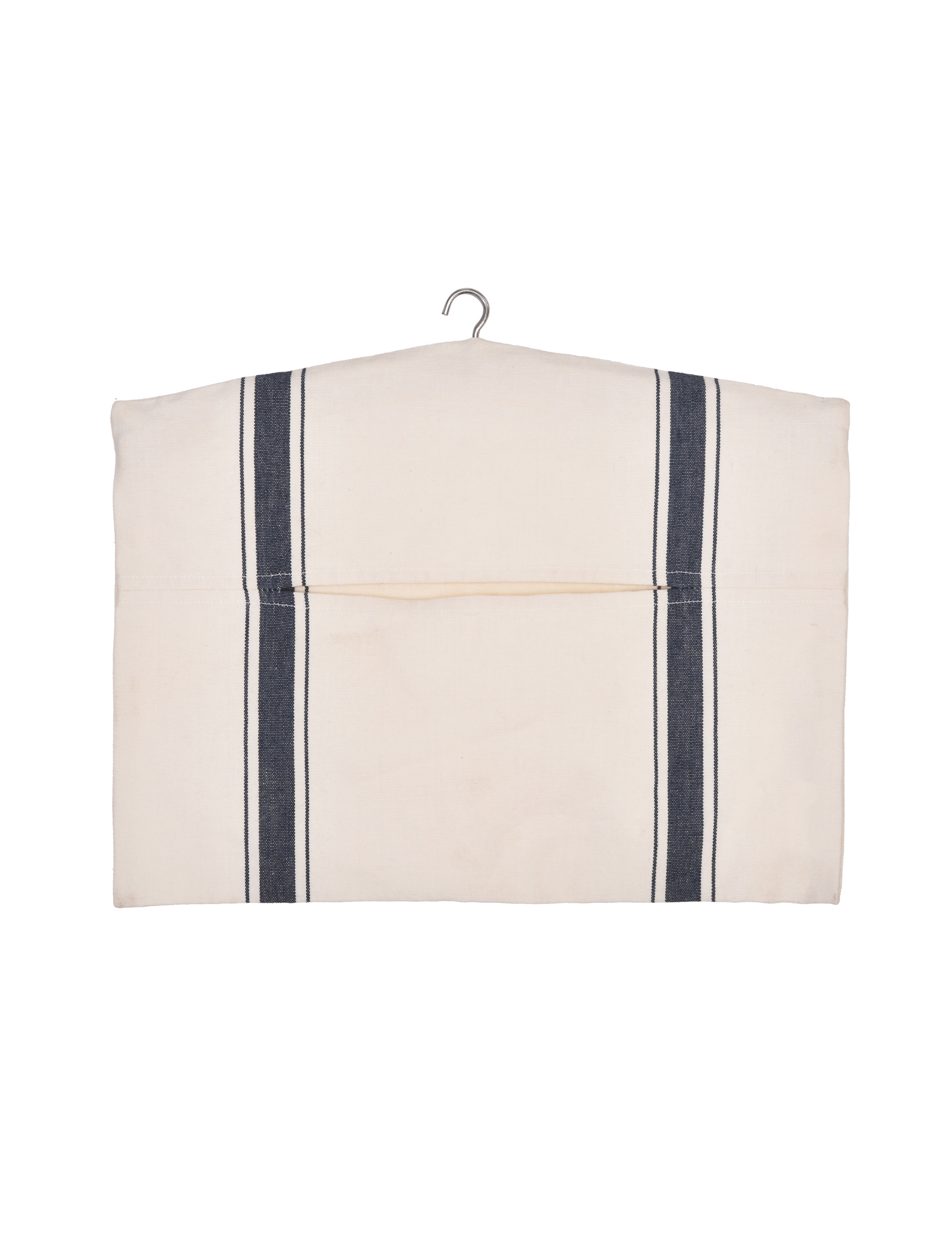 Garden Trading White and Blue Ink Cotton Striped Peg Bag