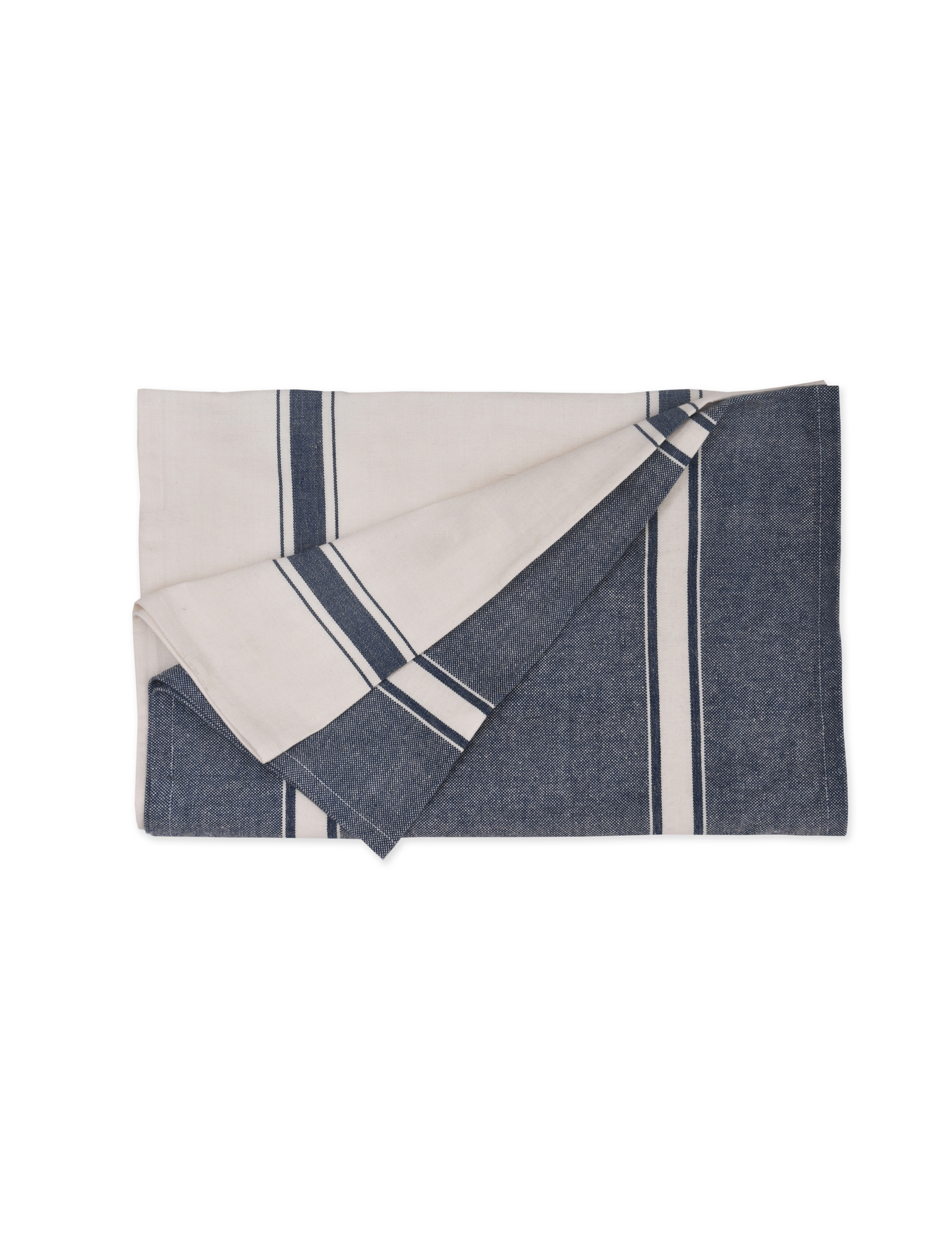 Garden Trading Set of 2 White and Ink Striped Cotton Tea Towels