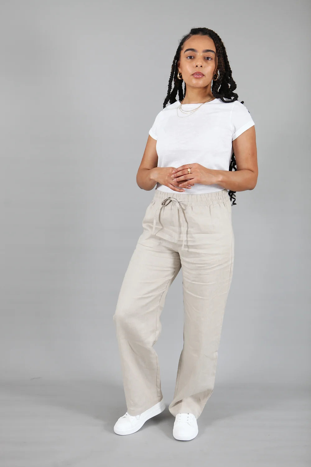 Dear Prudence Dear Prudence - Millie 100% Linen Trousers - Natural