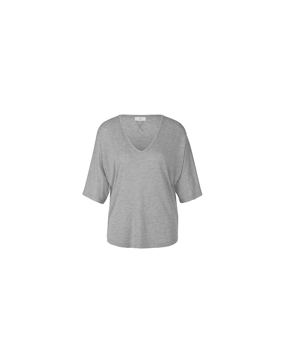 Riani Riani Casual Fit V Neck Jersey Sparkle T-shirt Col: 912 Grey, Size: 8