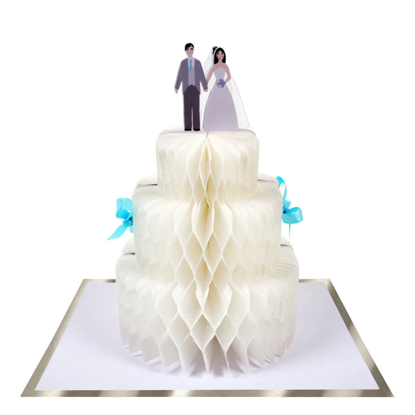 Meri Meri Wedding Cake Honeycomb Card