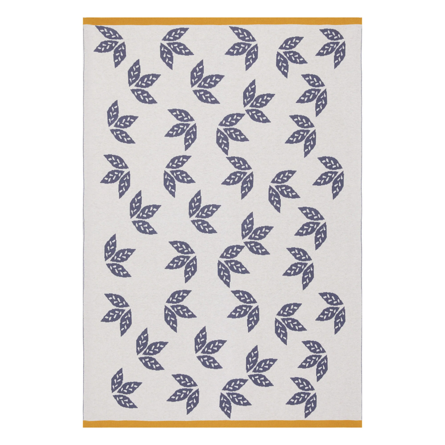 Sophie Home Leaf Reversible Baby Blanket in Blue