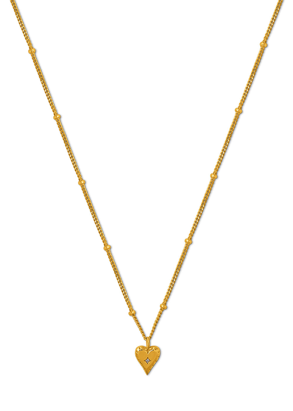 Orelia Luxe Heart Charm Necklace