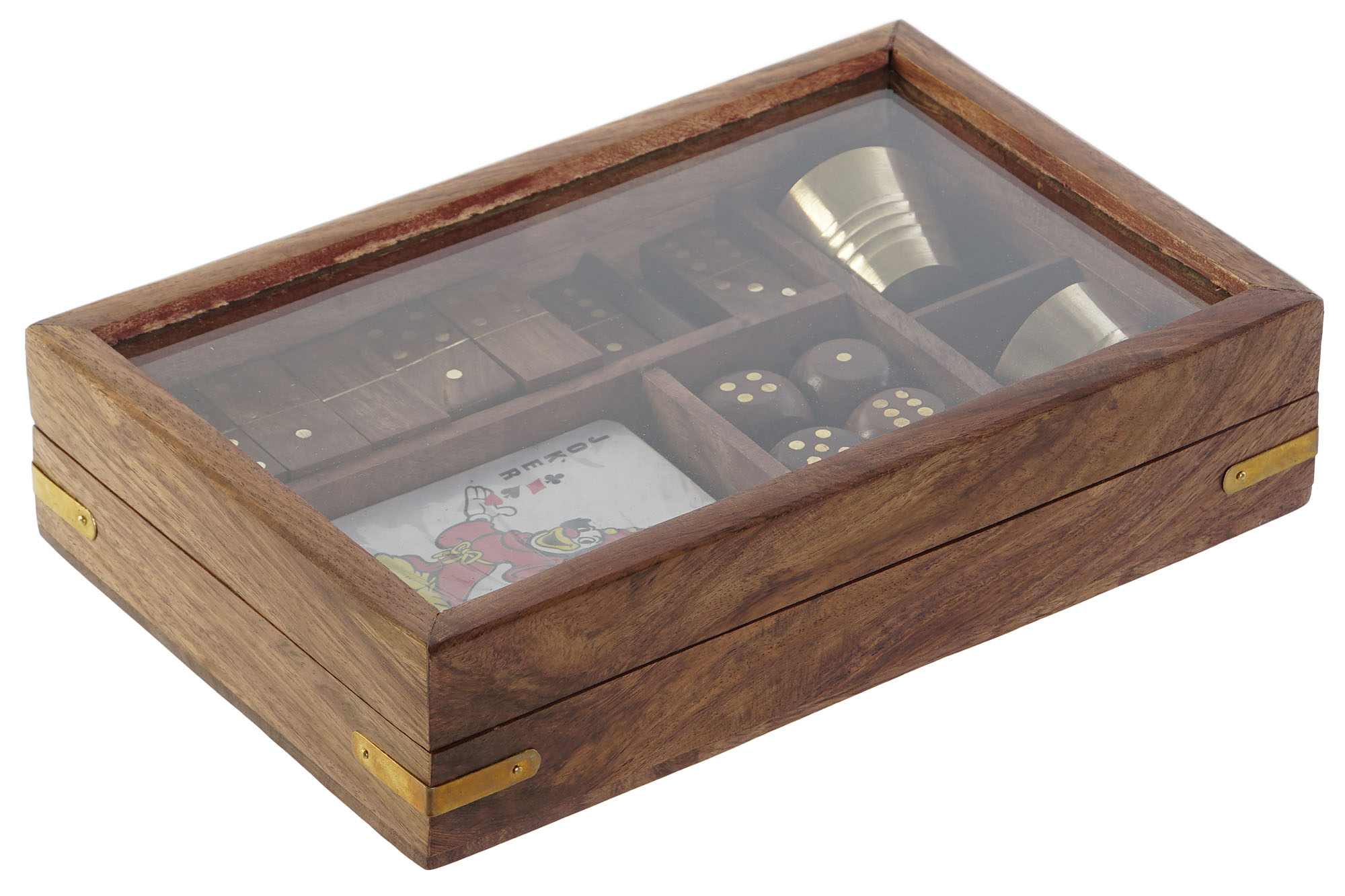 Joca Home Concept Sheesham Wooden Box with Set Games 