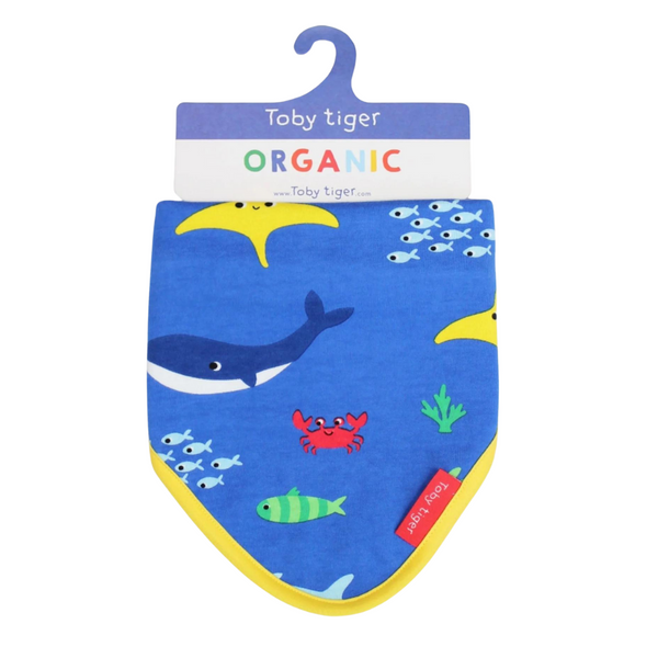 Toby Tiger Organic Dribble Bib - Sealife