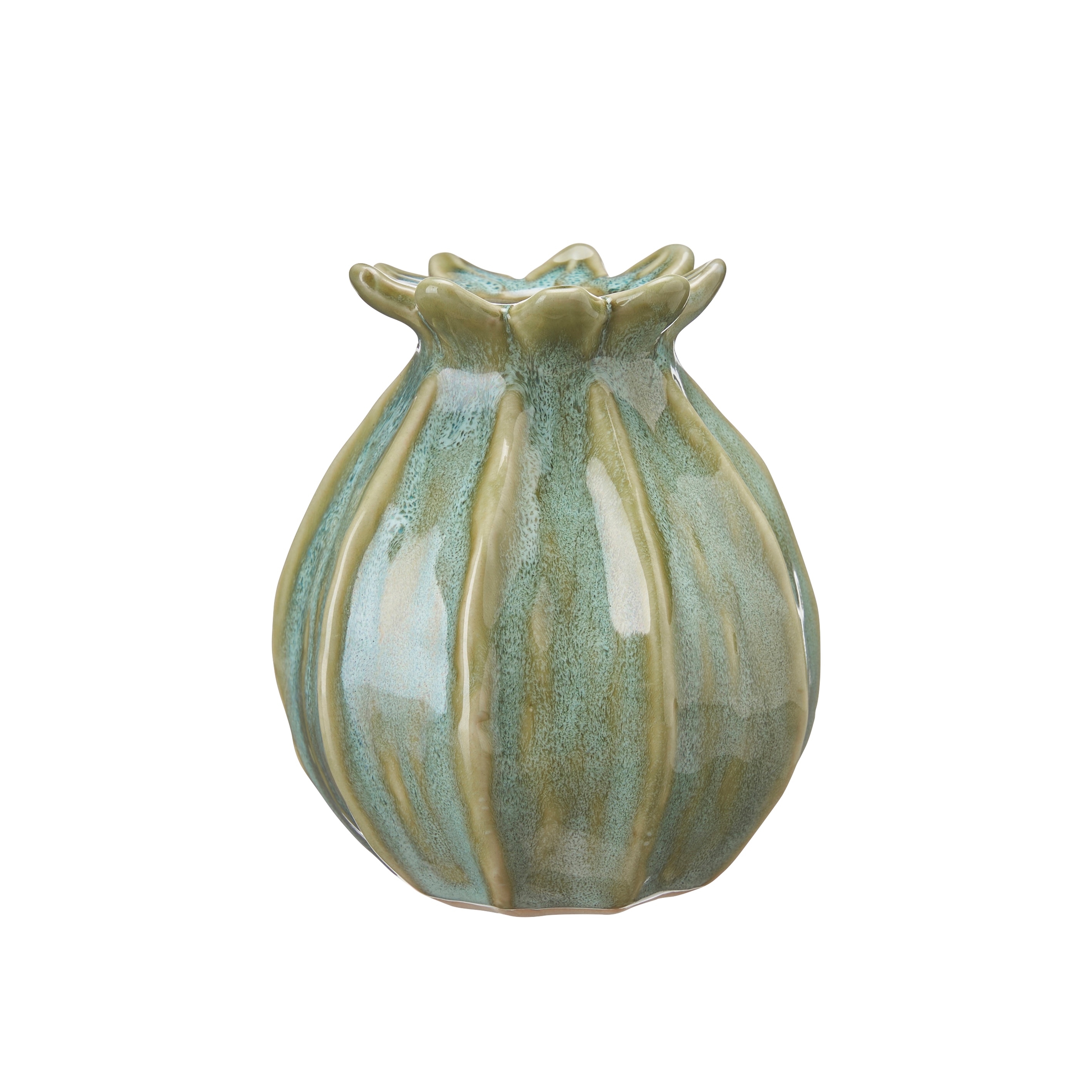 Wikholm Form 15cm Green Poppy Seed Head Vase