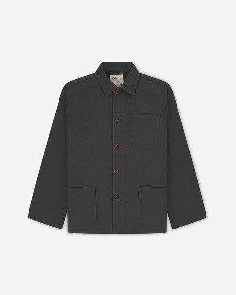 Spoiled Life Uskees Buttoned Overshirt - Charcoal
