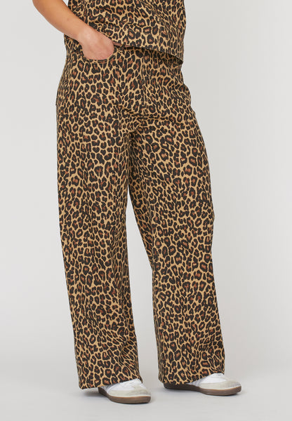 Sisterspoint Owi Wide Leg Jeans - Leopard
