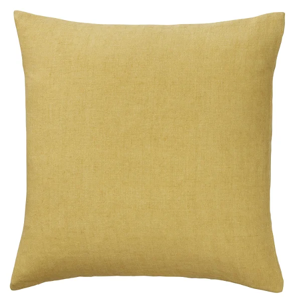 Cozy Living Luxury Light Linen Cushion Cover - AMBER YELLOW, 50 x 50 cm