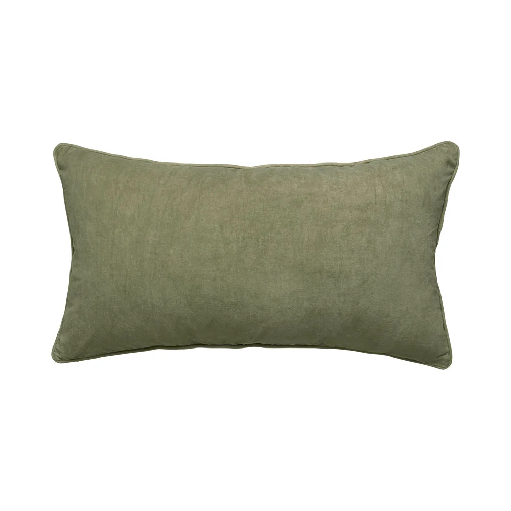 Cozy Living Velvet Soft Gable Cushion Cover - SEAGRASS, 50 x 90 cm