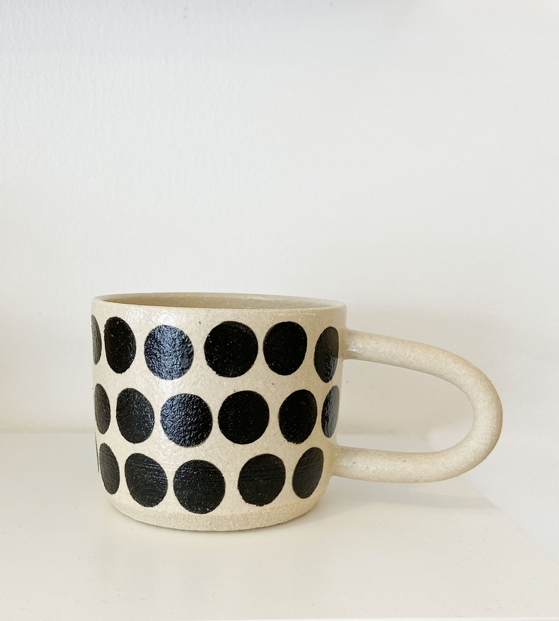 Caroline Hoy Polka Dot Handmade Mug - Various Colours