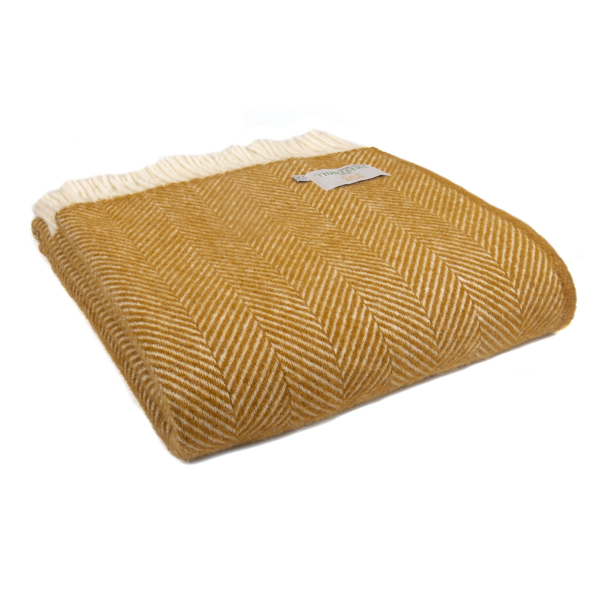 Tweedmill Textiles English Mustard Fishbone Throw