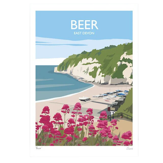 Julia S Illustrations Beer Devon Print (Julia S)