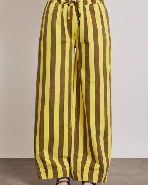 Damson Madder Rafe Trousers Yellow Choc Stripe