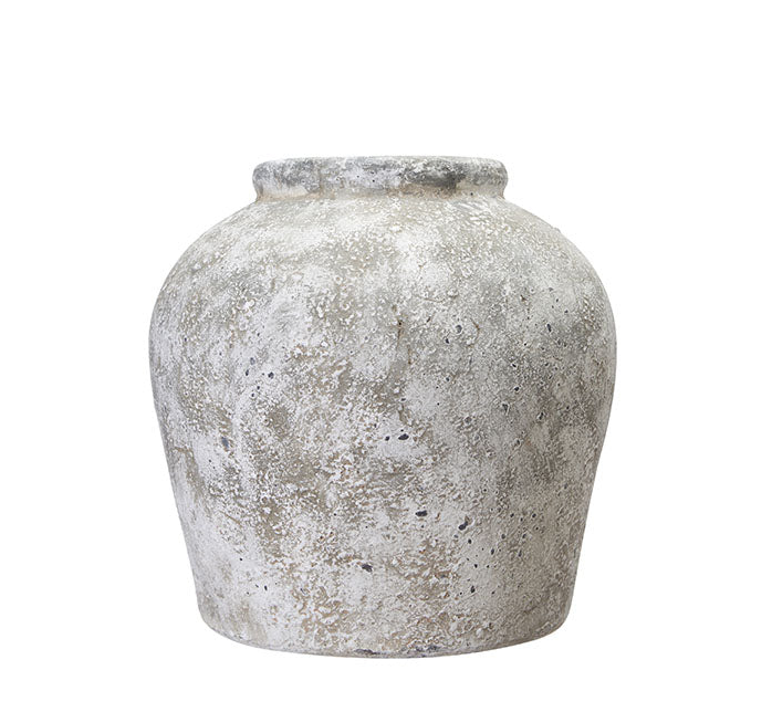 KIRKLANDS EXCLUSIVE Grey Stoneware Menton Vase 