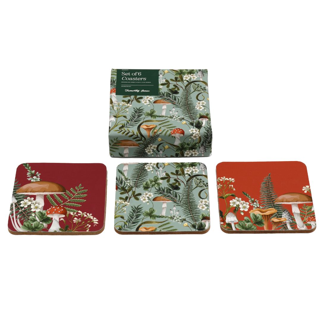 Temerity Jones Mushroom Coasters : Set of 6