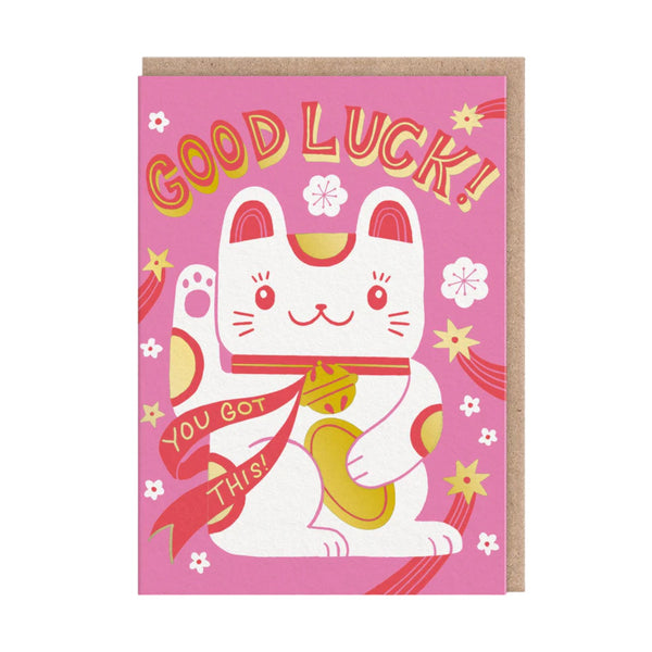 Ohh Deer Good Luck Card Lucky Cat