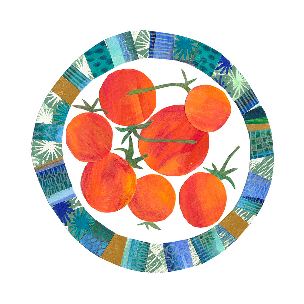 Little Paper Plates Tomatoes Little Plate Print