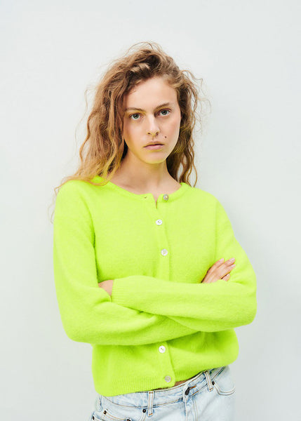 American Vintage Vitow Cardigan - Fluo Yellow