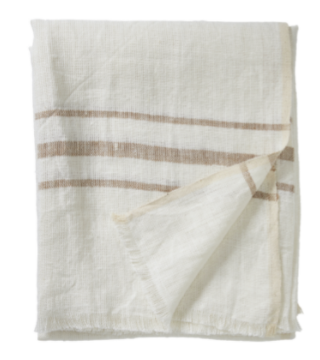 Kirkland's Home  Off White Linen Throw 