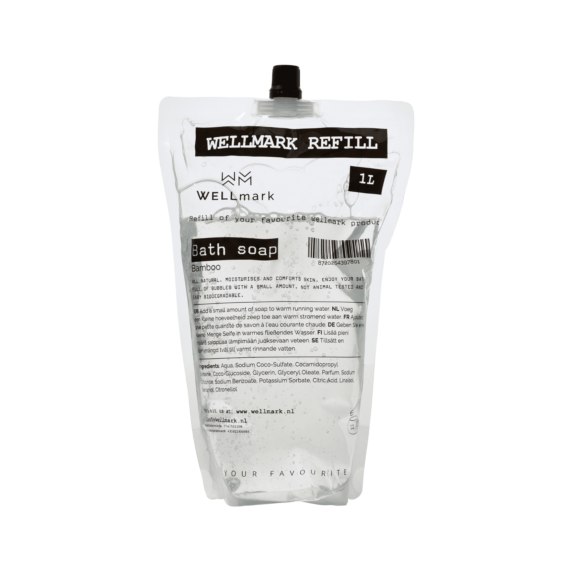 Wellmark BATH SOAP | BAMBOO REFILL 1 LITRE