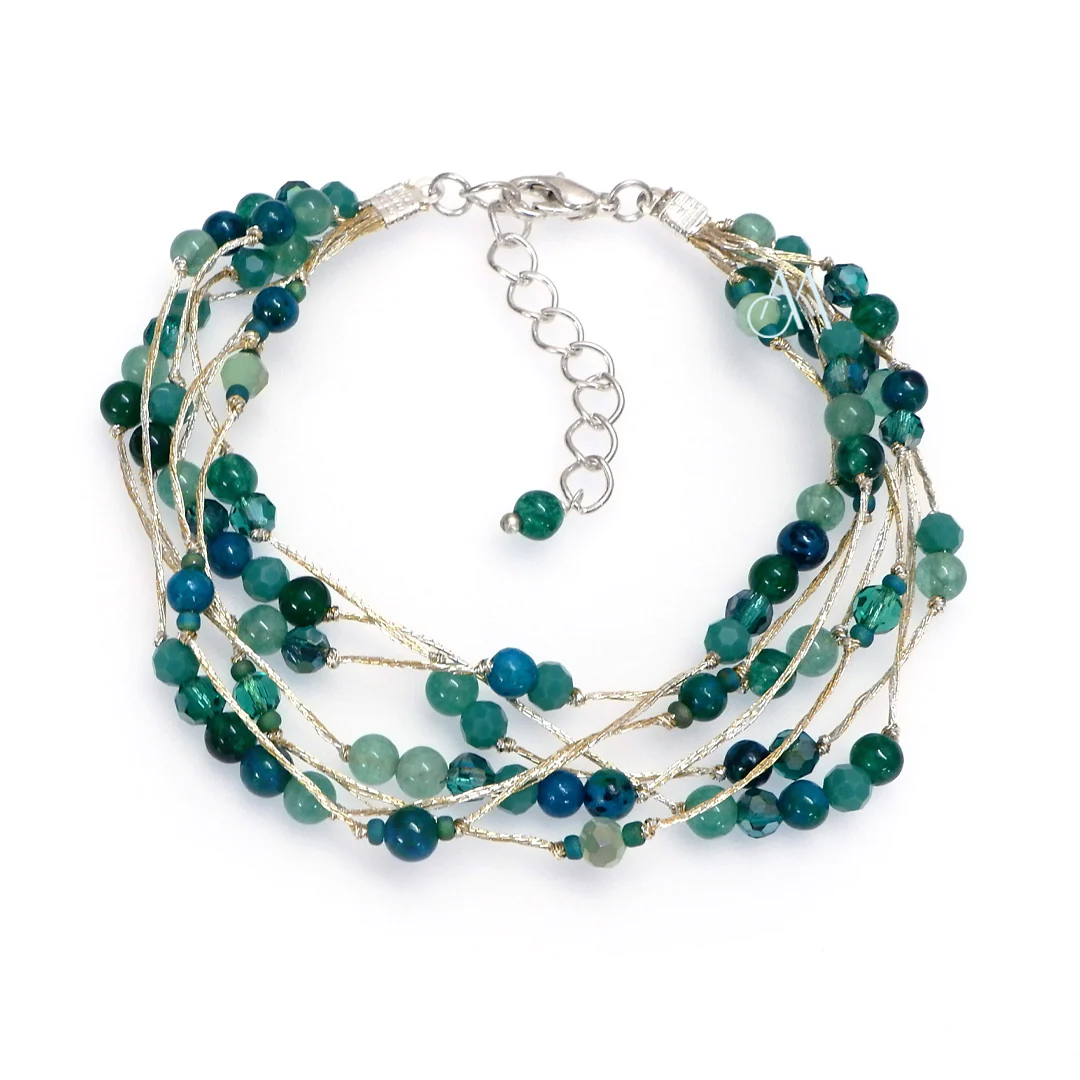 Annabella Moore SILK & STONES BRACELET | CHRYSOCOLLA & JADE