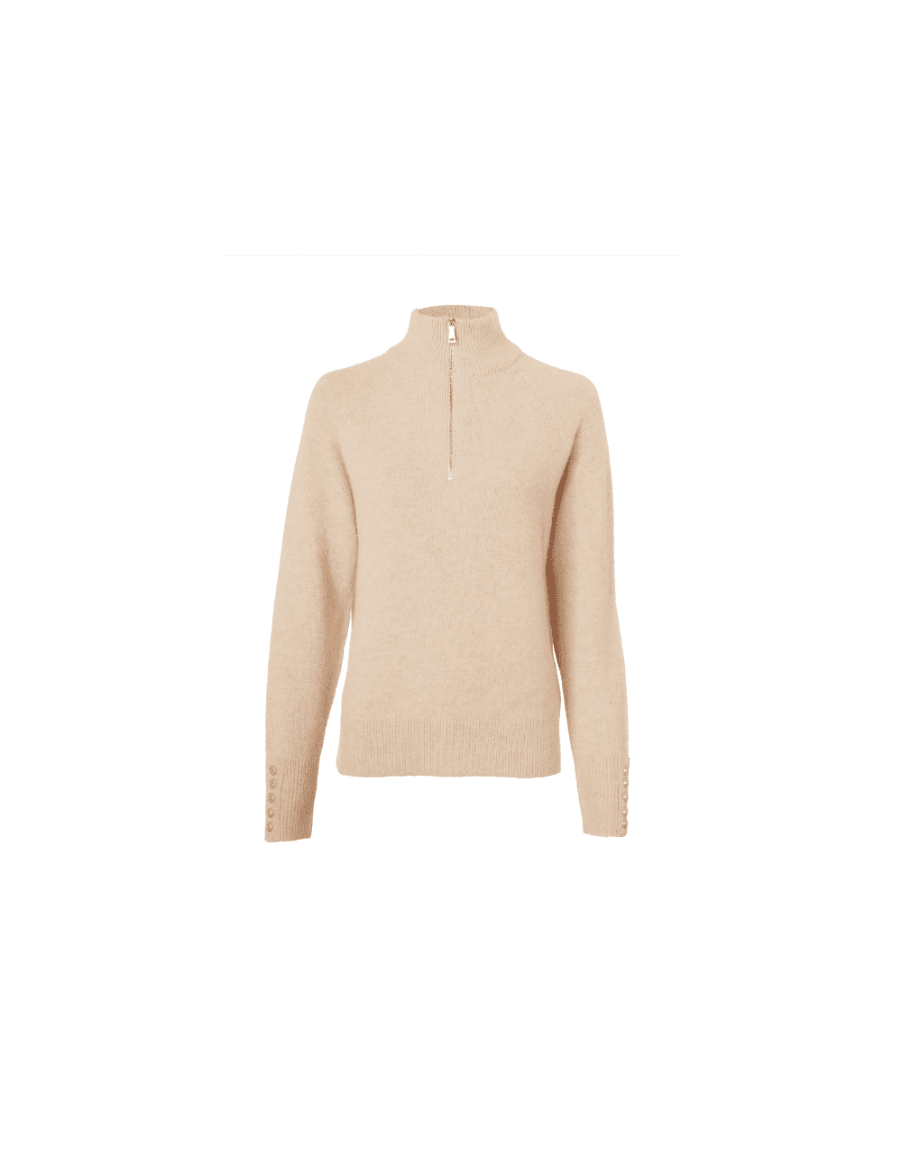 Holland Cooper Holland Cooper Tori Half Zip Knit Size: L, Col: Camel