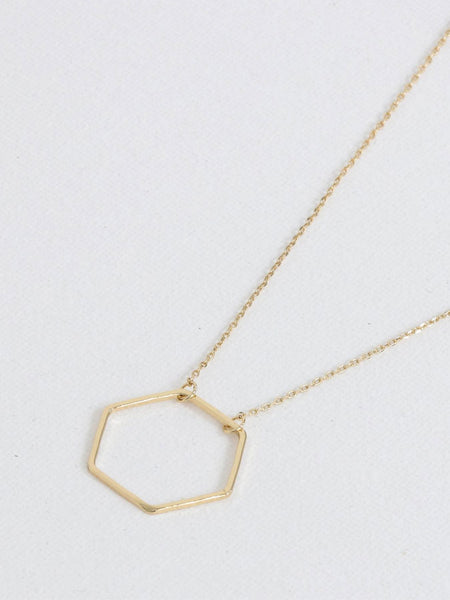 Big Metal Evi Delicate Hexagon Necklace