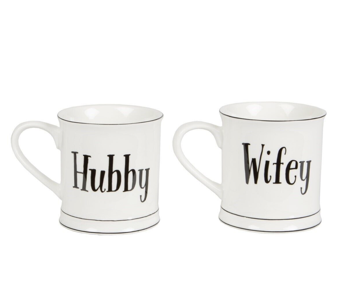 Sass & Belle  Hubby And Wifey Mug Set