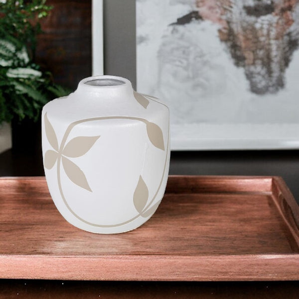 Persora White Floral Vase