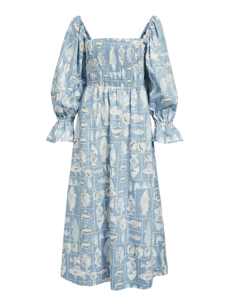 Object Blue Printed Maxi Dress