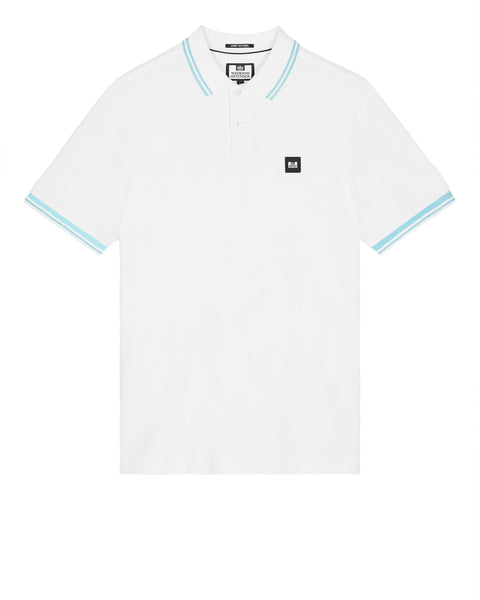 Weekend Offender Levanto Polo Shirt White/saltwater Blue