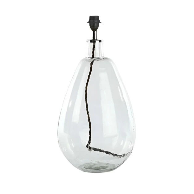 Nkuku Large Tall Clear Glass Baba Lamp 