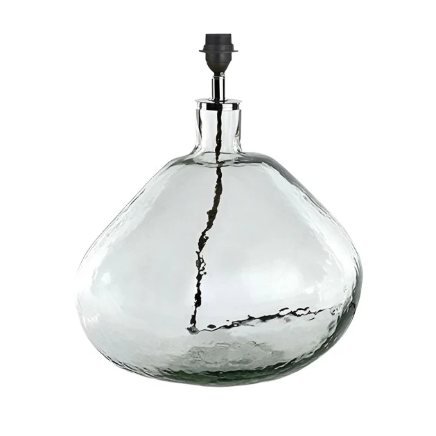Nkuku Large Wide Clear Glass Baba Lamp