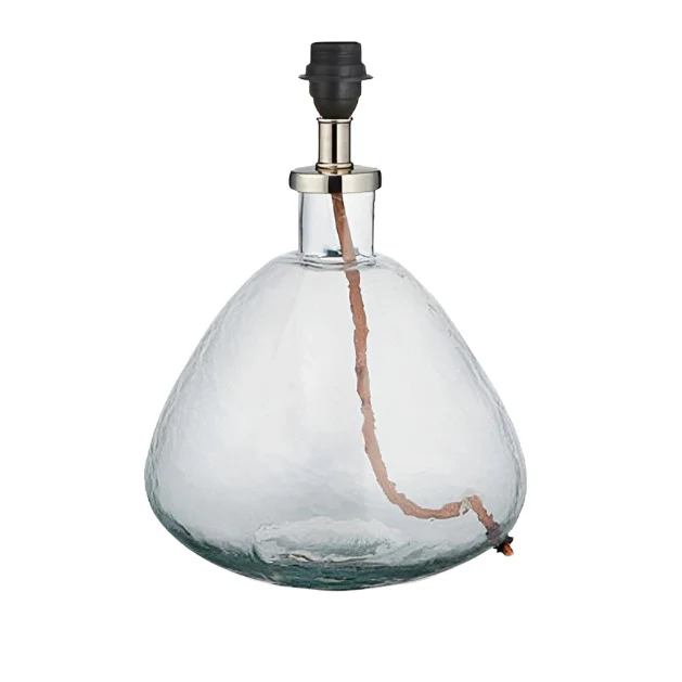 Nkuku Small Wide Clear Glass Baba Lamp