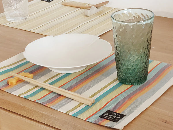 wagumi Placemat By Kurashiki Hampu Stripes