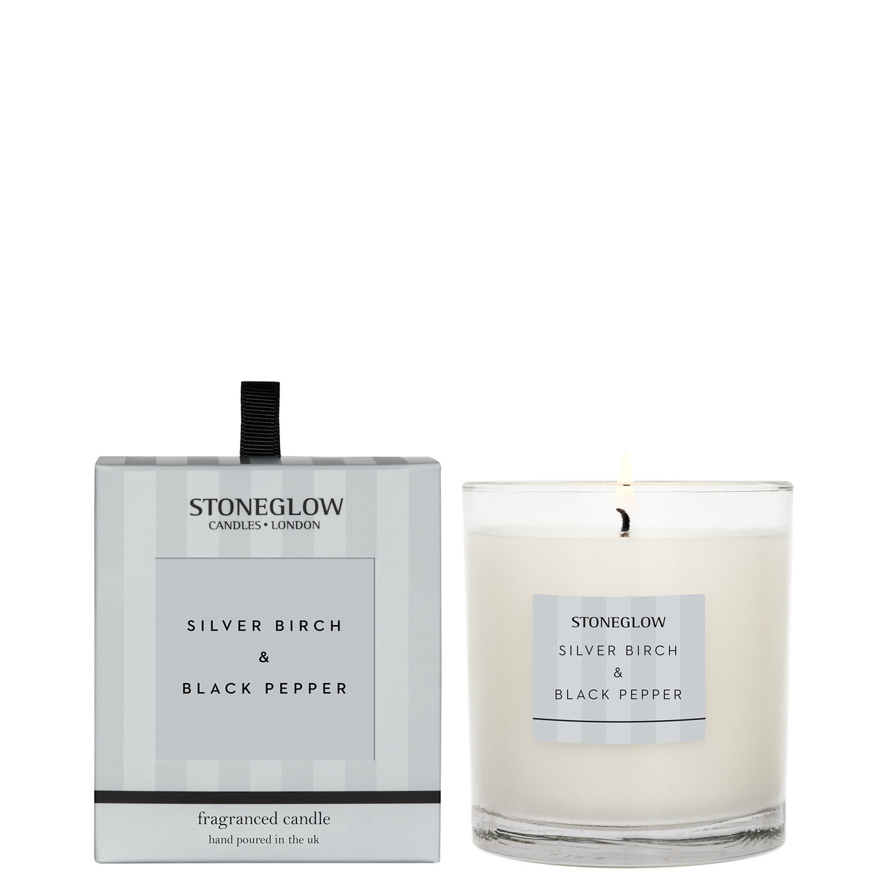 Stoneglow Candles Silver Birch and Black Pepper Modern Classics Scented Candle