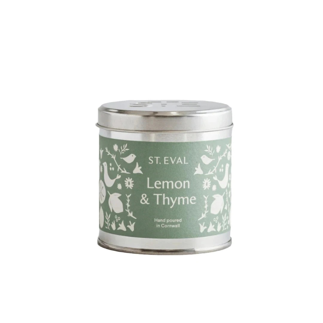 St Eval Candle Company Lemon and Thyme Summer Folk Scented Tin Candle