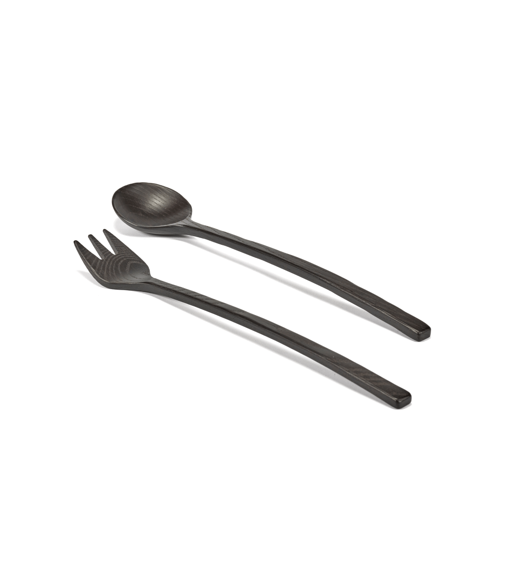 Serax Kitchen Utensils Black La Mère Set/2