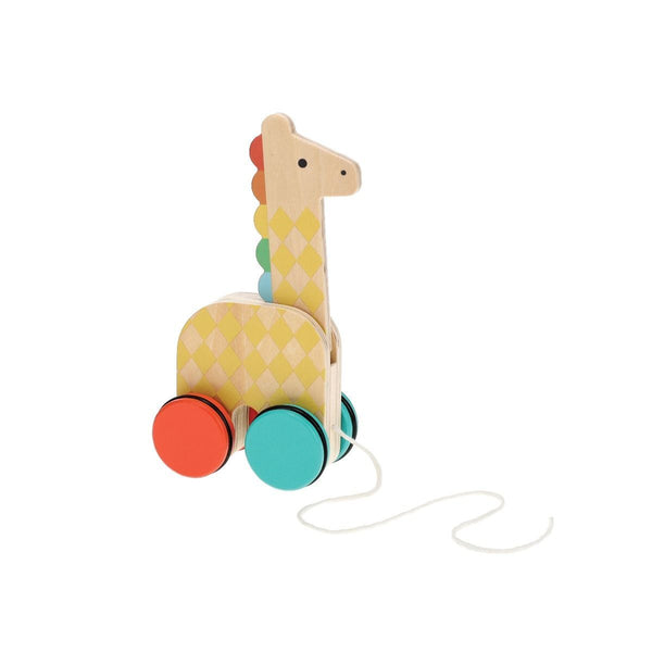 PetitCollage Giraffe On-the-go Wooden Pull Toy