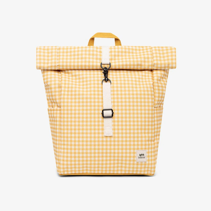 Lefrik Roll Mini Back Pack in Vichy Mustard