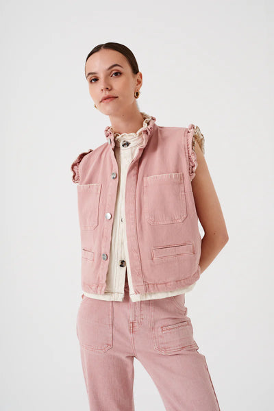 BOHO BEACH FEST Seventy + Mochi Pablo Waistcoat - Dusty Rose